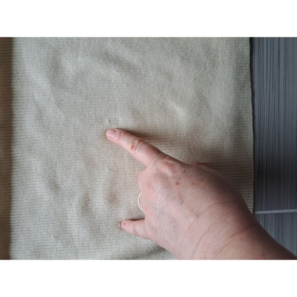 Womens Arula Pmus Size 3XL Ivory Top Sheer Smocked Puff Sleeve Shimmer Knit Boho - Picture 4 of 9